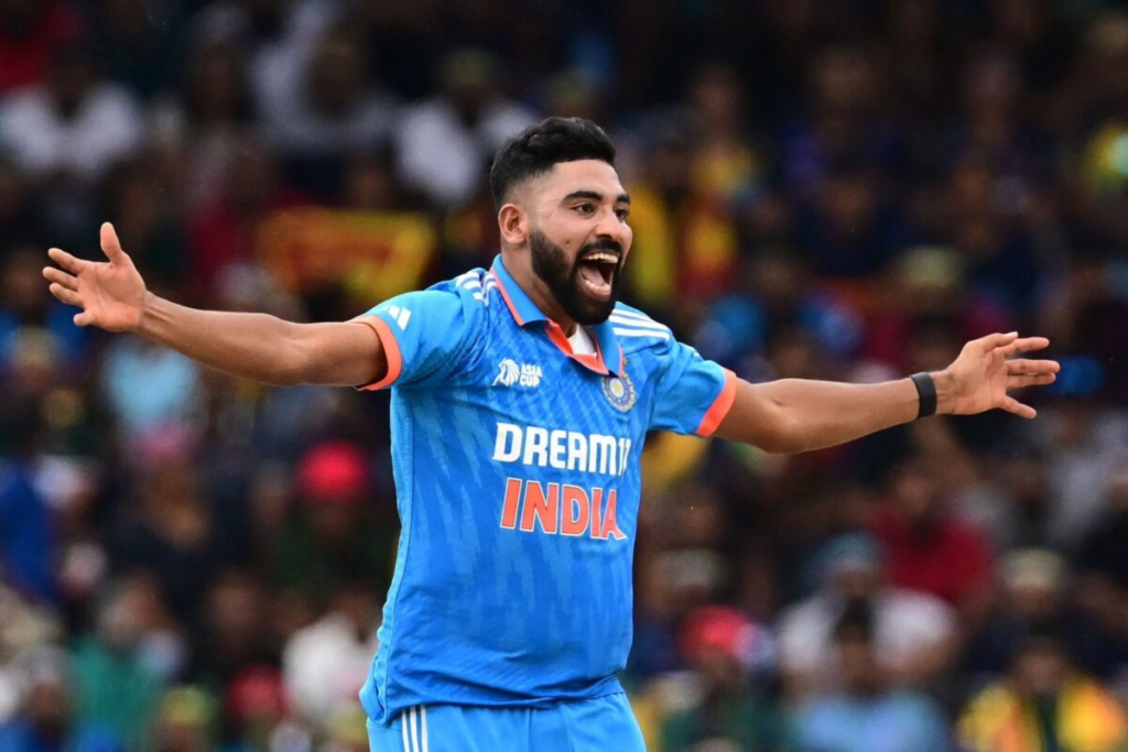 Mohammad Siraj in action
