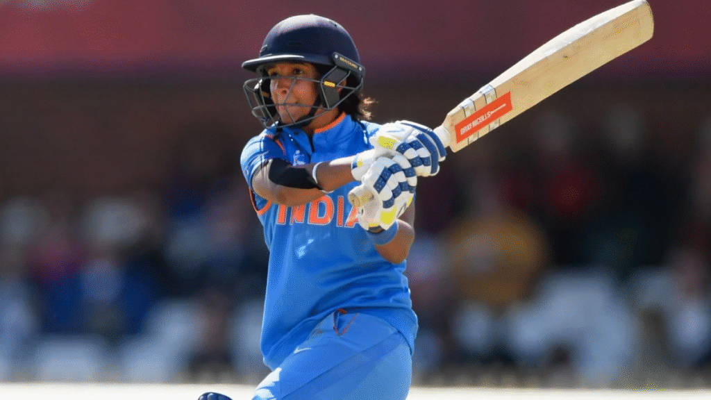Harmanpreet Kaur batting against AUS