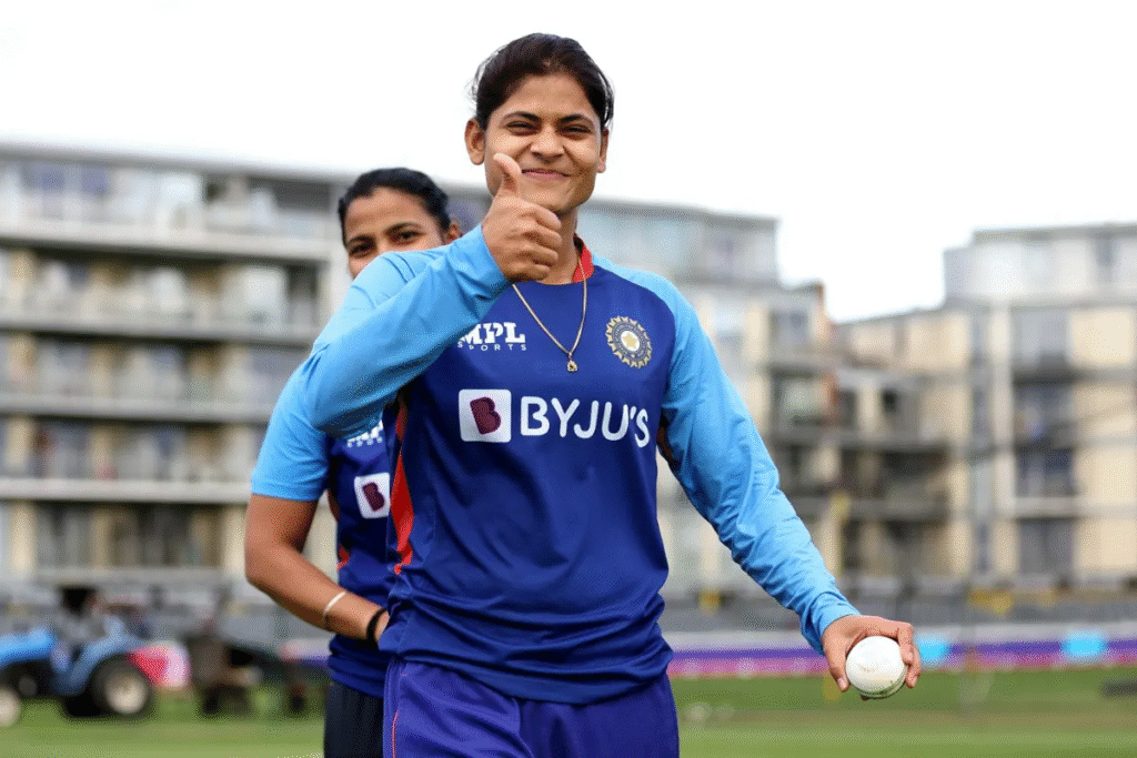 Spin twins Radha Yadav & Sneh Rana strike a pose