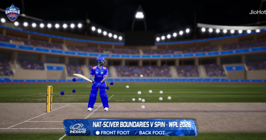 Nat Sciver's footwork against spin
